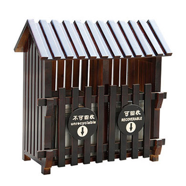鋼（gāng）木垃圾桶