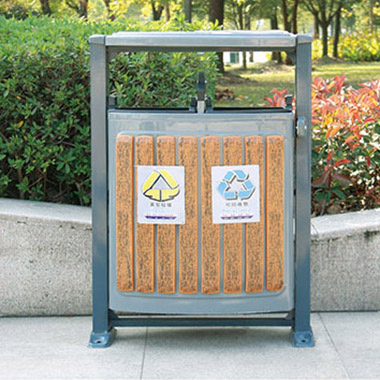 鋼木垃圾桶